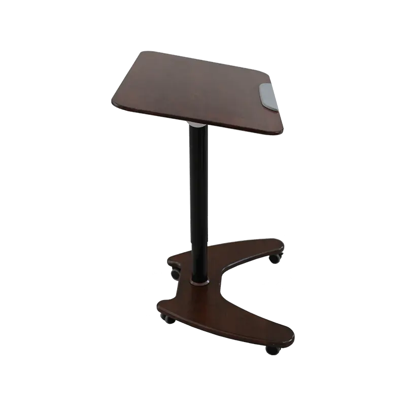 SK06 Mesa inclinável pneumática de madeira maciça de nogueira com altura ajustável