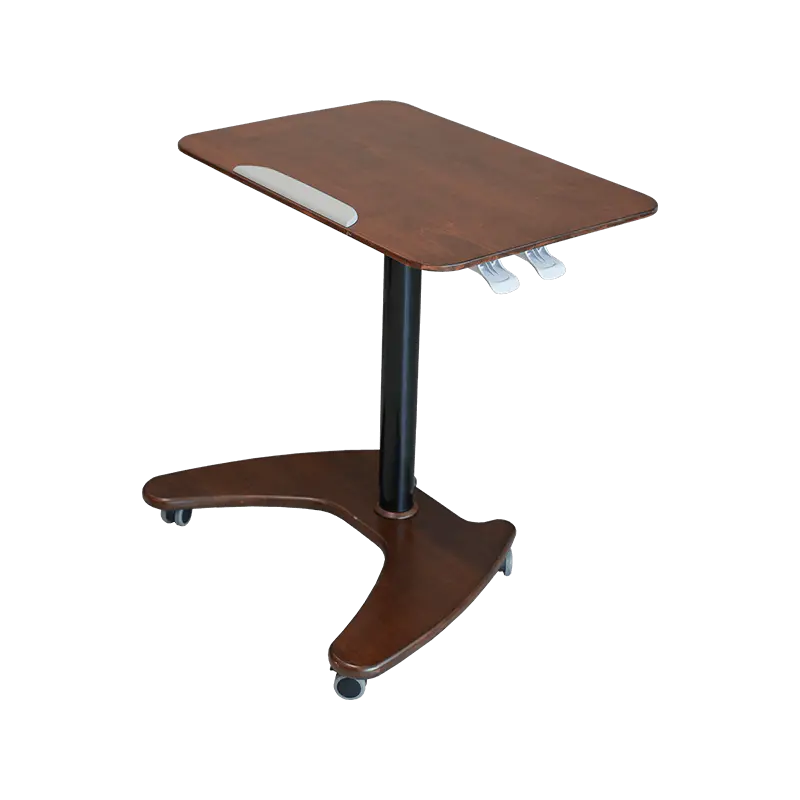 SK06 Mesa inclinável pneumática de madeira maciça de nogueira com altura ajustável