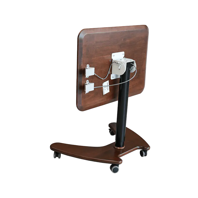 SK06 Mesa inclinável pneumática de madeira maciça de nogueira com altura ajustável